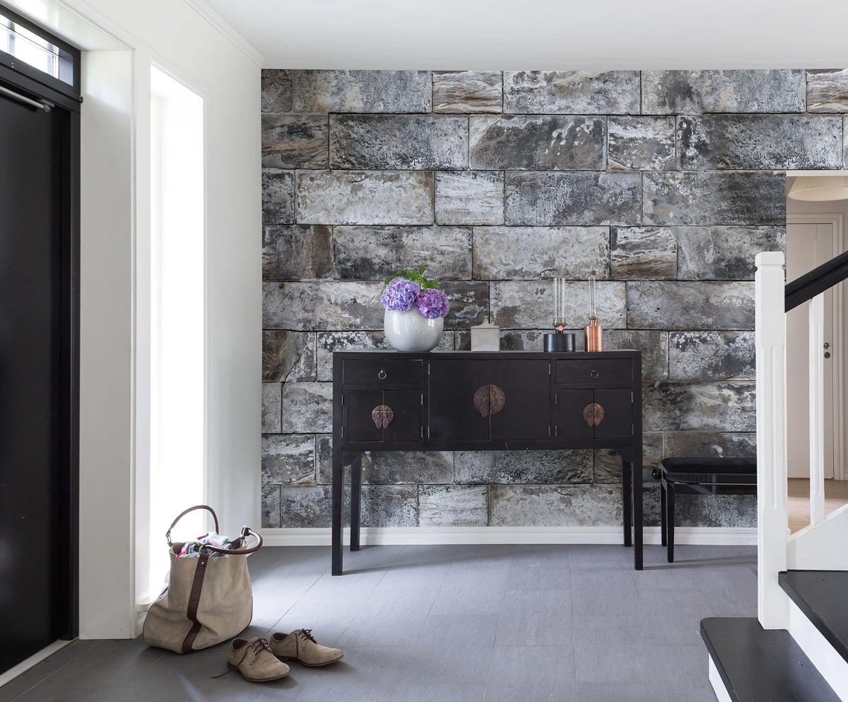 Block Wall Mural Wallpaper - room preview 02