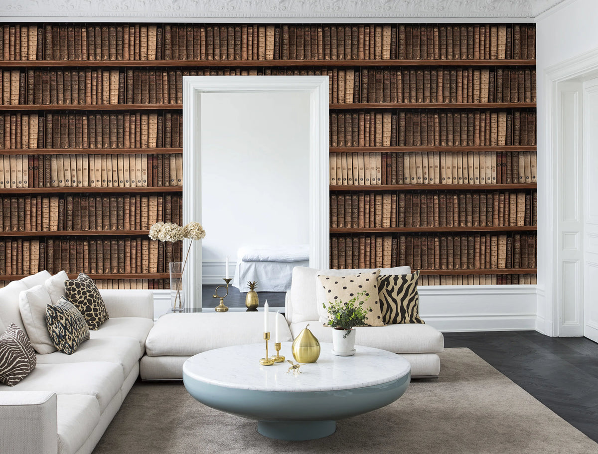 Antique Books Mural Wallpaper - room preview 02