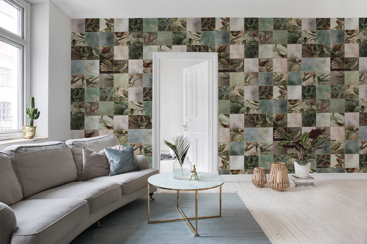 Birds of Paradise, Tiles Mural Wallpaper - room preview 02
