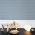 Linen, Blue Mural Wallpaper - room preview 02