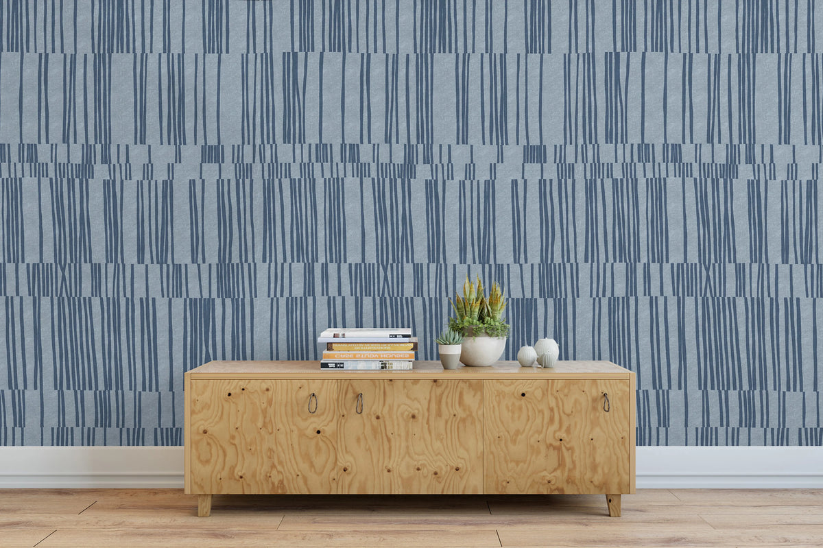 Sea Reflections, Blue Mural Wallpaper - room preview 02