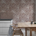 Decorated Bricks, Red Mural Wallpaper - room preview 02