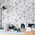 Animal Party Mural Wallpaper - room preview 02