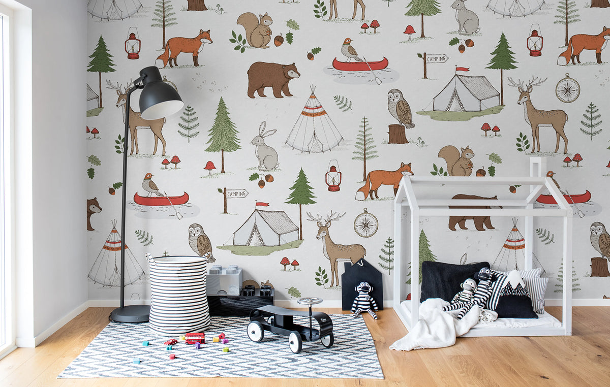 Camping Trip Mural Wallpaper - room preview 02