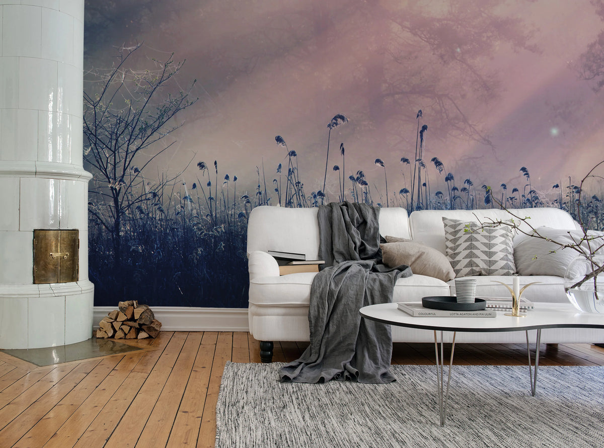 Pink Dawn Mural Wallpaper - room preview 02