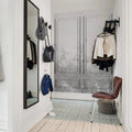 Patinated Panels, Smoke Mural Wallpaper - room preview 02