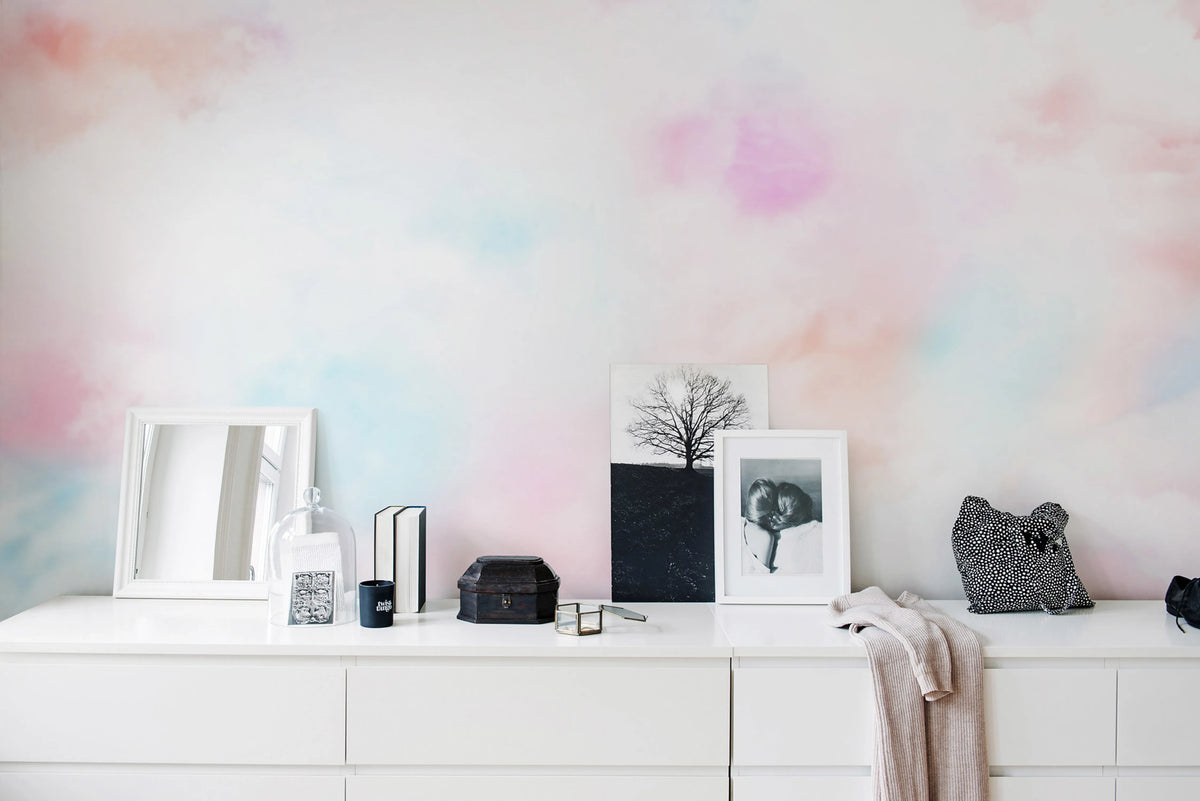 Coral Clouds Mural Wallpaper - room preview 02