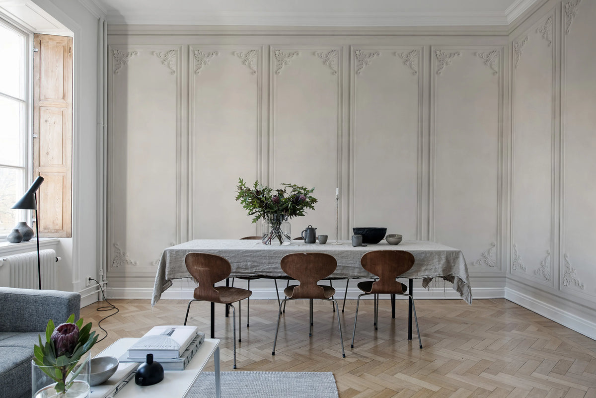 French Panels, Ashes Mural Wallpaper - room preview 02