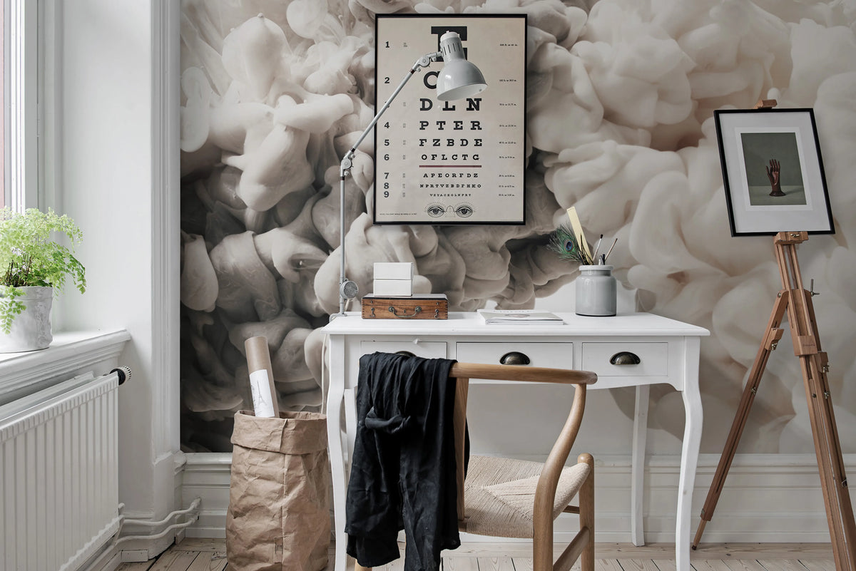 Frozen Moment, Cream Mural Wallpaper - room preview 02