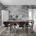 Fragments, Charcoal Mural Wallpaper - room preview 02