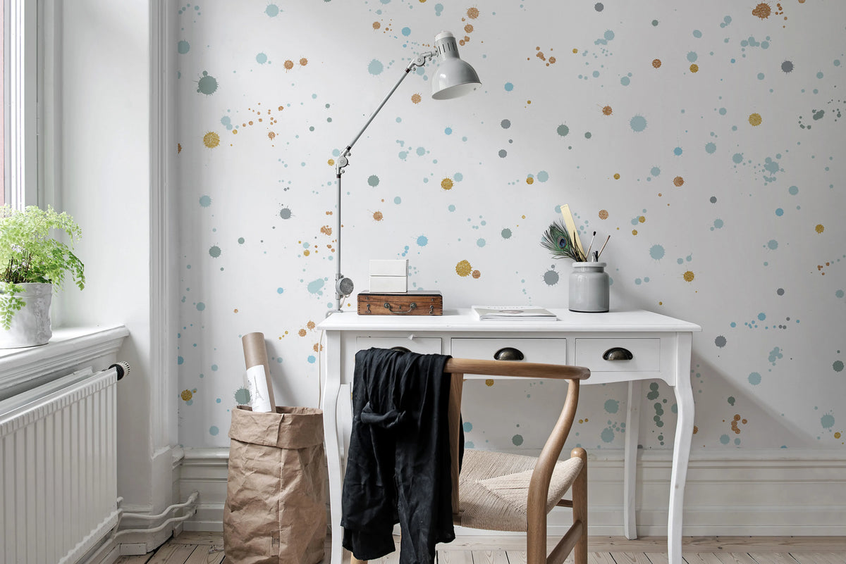 Ink Colossal, Mint Mural Wallpaper - room preview 02