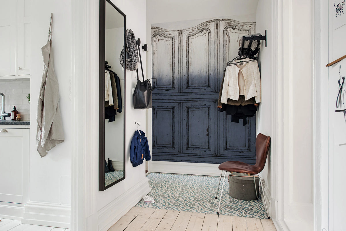 Parisian Panels, Dip Dye Blue Mural Wallpaper - room preview 02