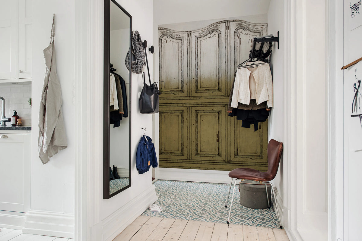 Parisian Panels, Dip Dye Yellow Mural Wallpaper - room preview 02