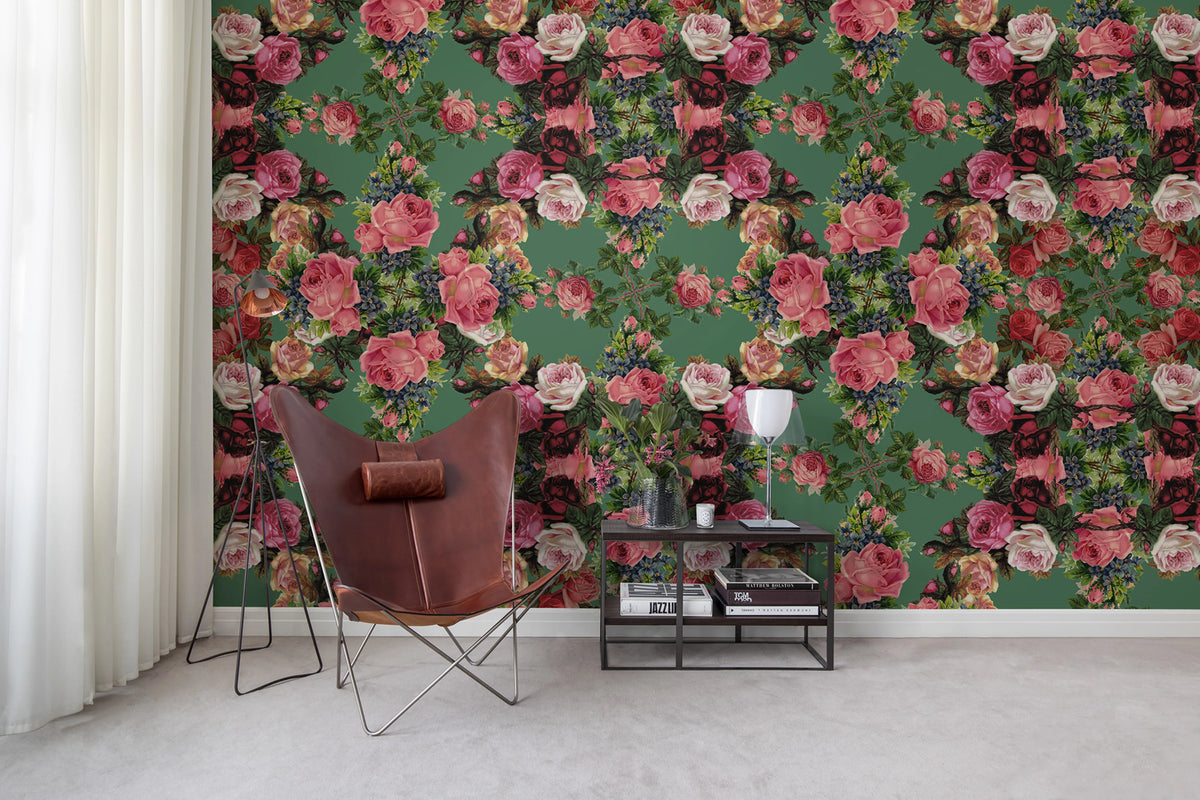 Floral Frida, Garden Mural Wallpaper - room preview 02