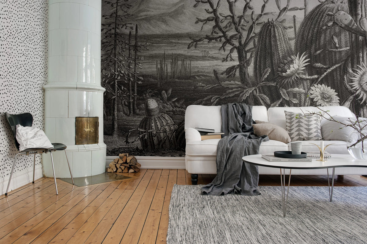 Cactus Garden Mural Wallpaper - room preview 02