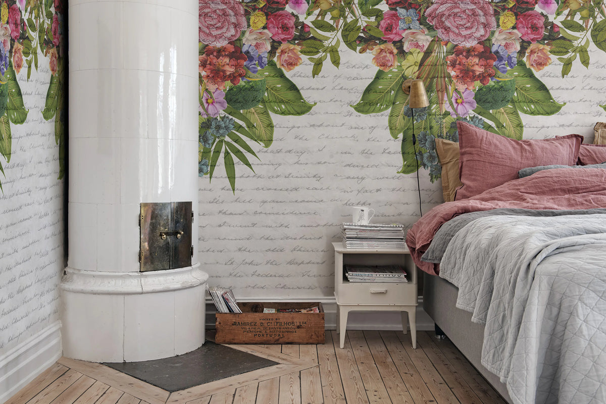 Flower Burst Mural Wallpaper - room preview 02
