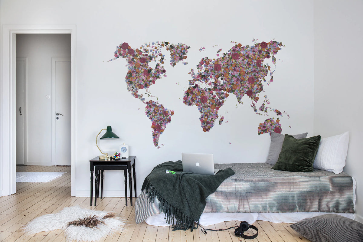 Floral World Mural Wallpaper - room preview 02