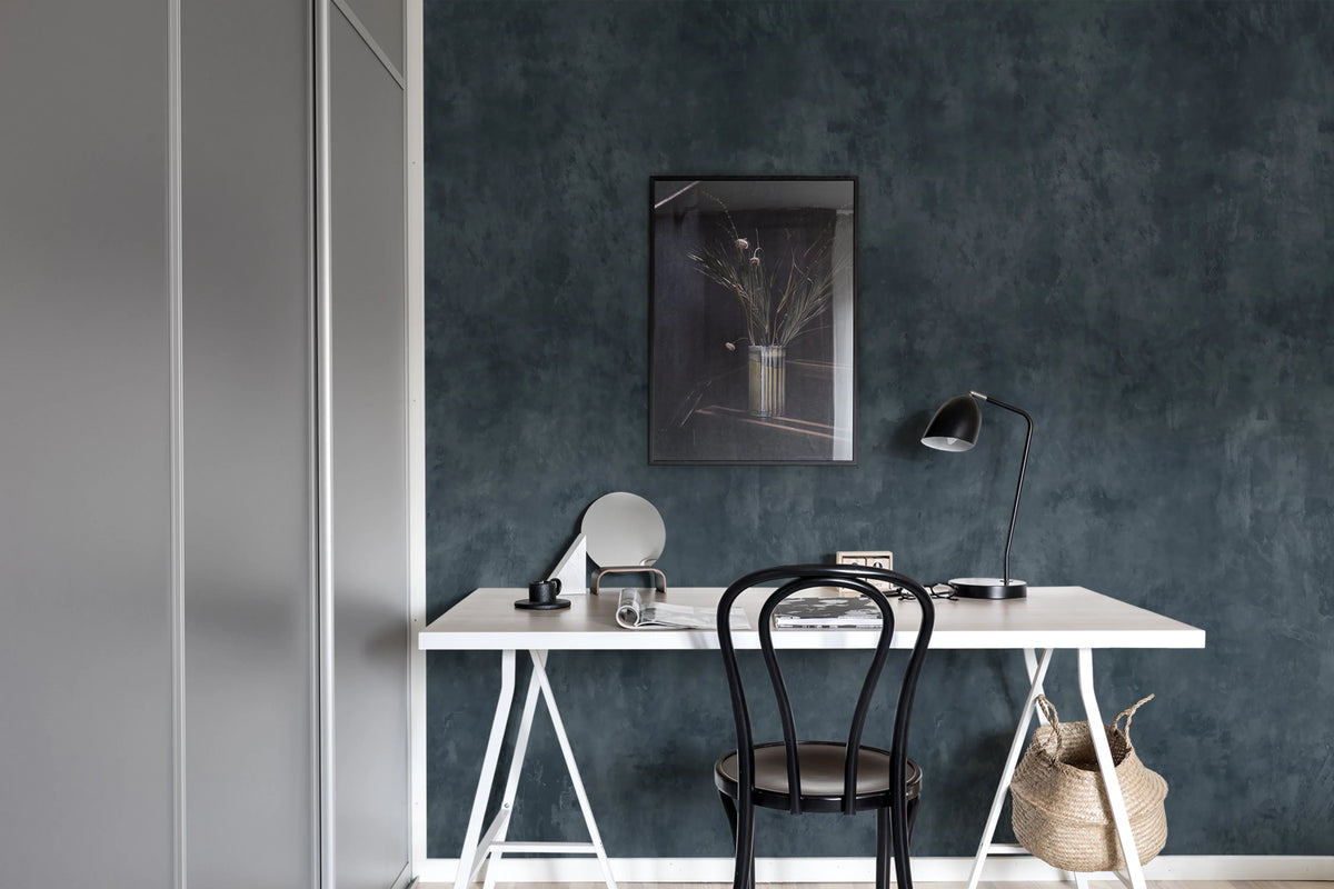 Fresco Wall, Blue Mural Wallpaper - room preview 02