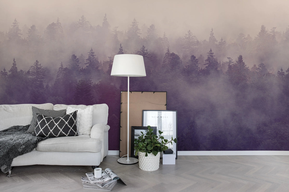 Fir Forest Mural Wallpaper - room preview 02