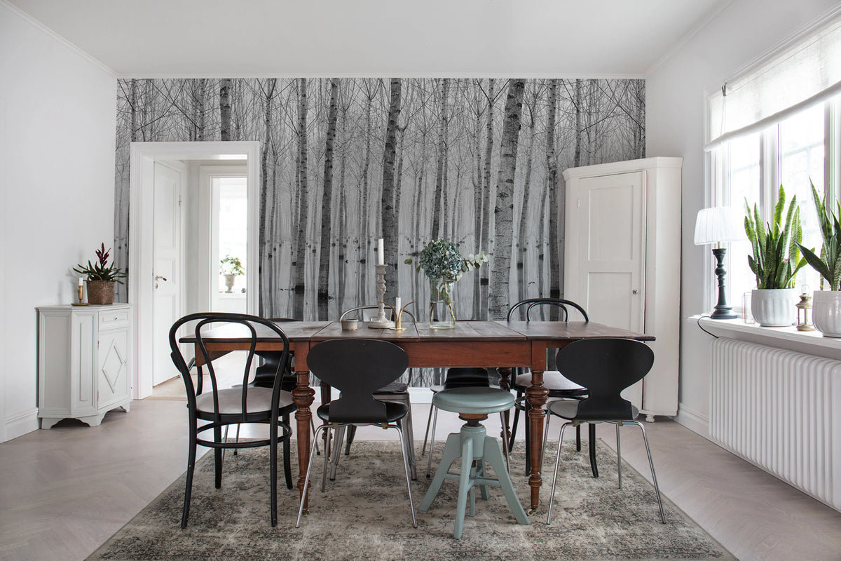 Birch Echo Mural Wallpaper - room preview 02