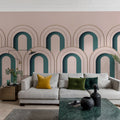 Arch Deco Mural Wallpaper - room preview 02