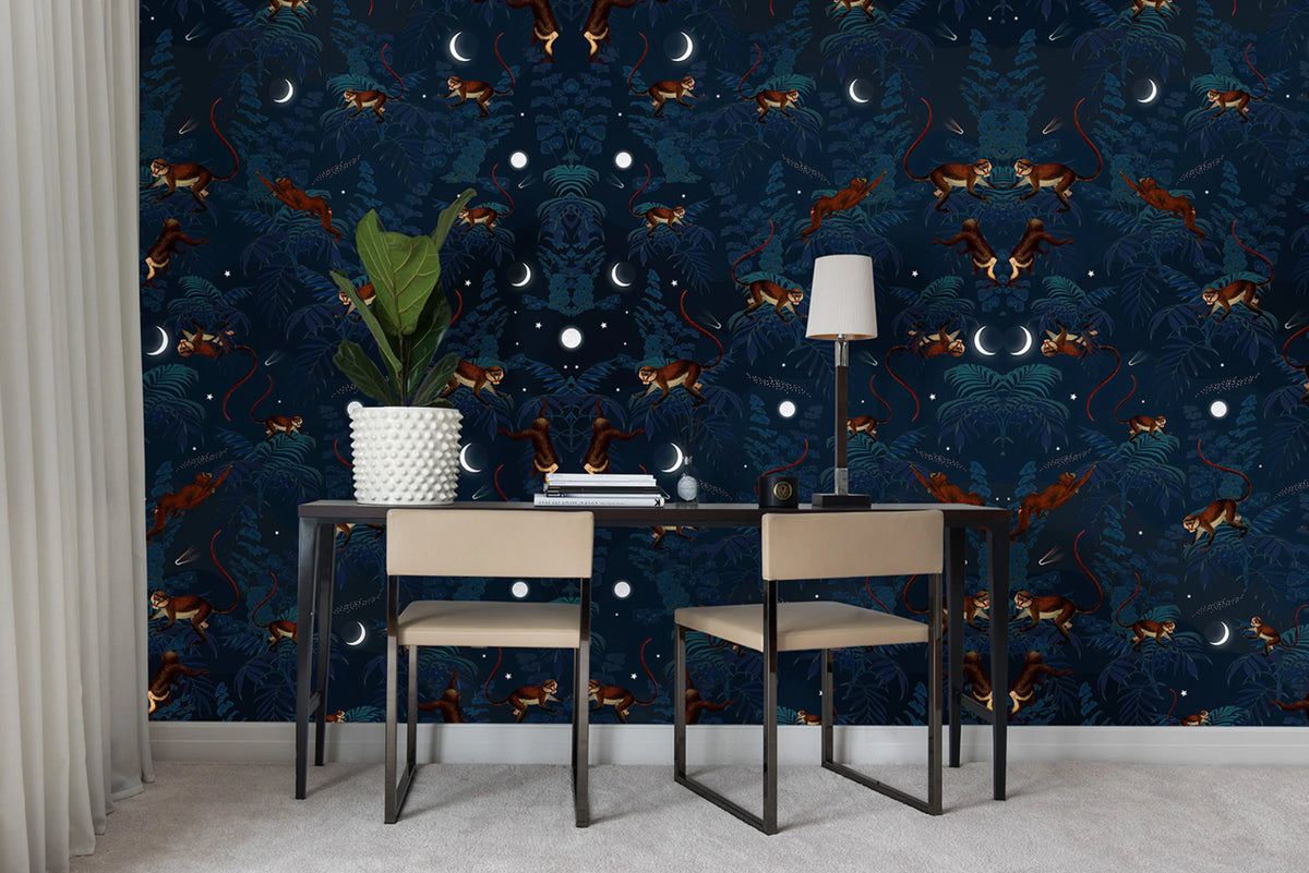 Space Monkey Mural Wallpaper - room preview 02