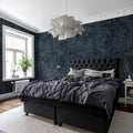 Twining Vines, Navy Mural Wallpaper - room preview 02