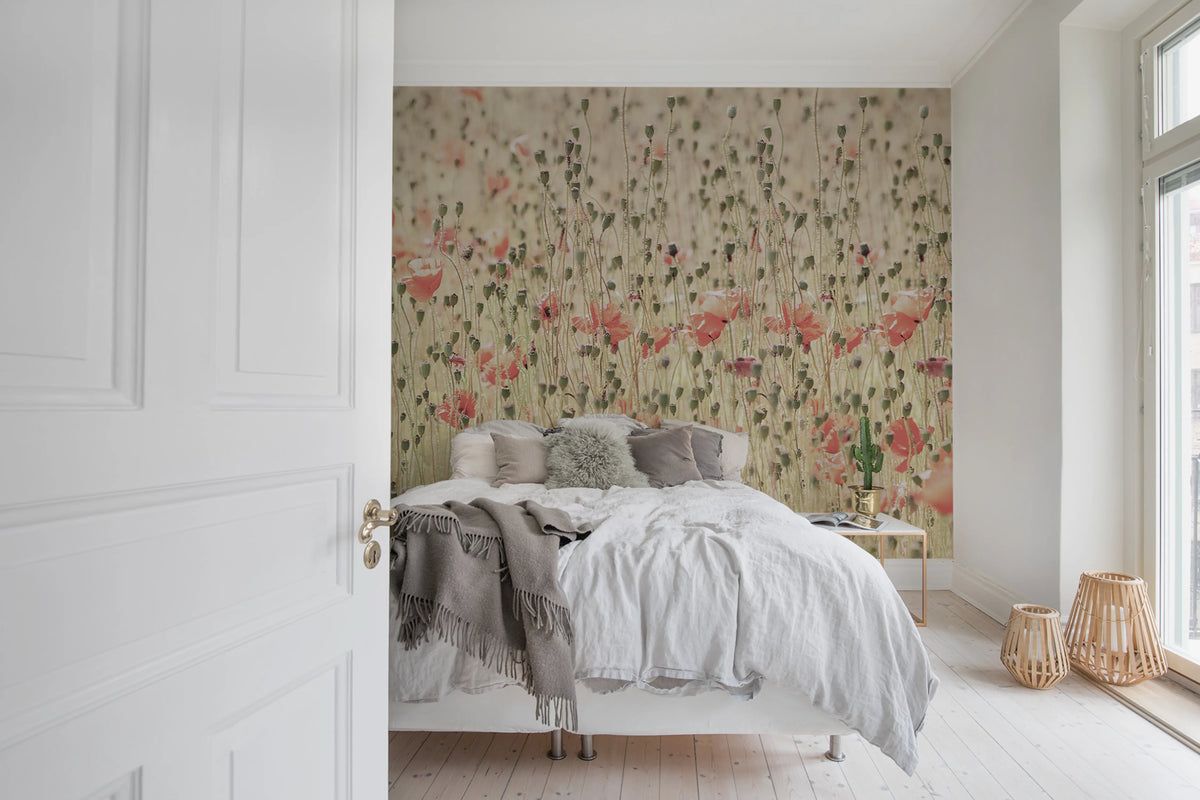 Poppies Mural Wallpaper - room preview 02