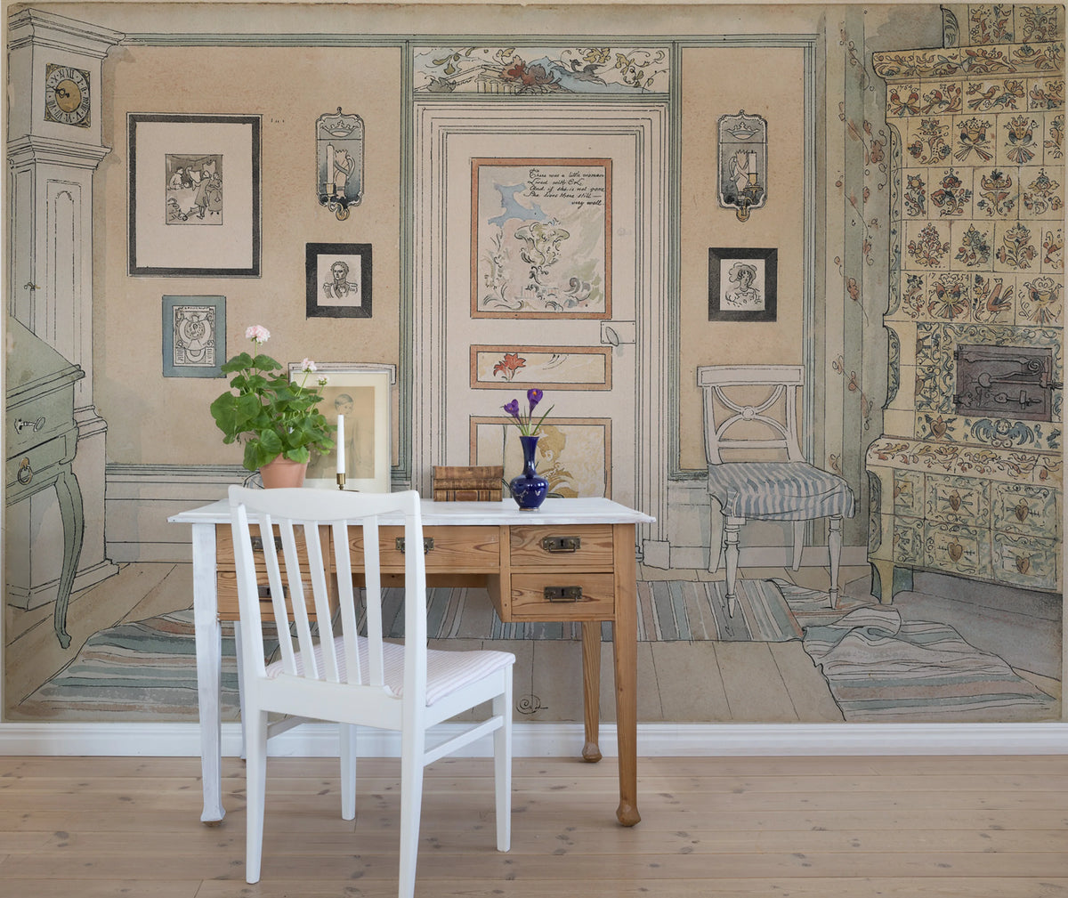Hemma Mural Wallpaper - room preview 02