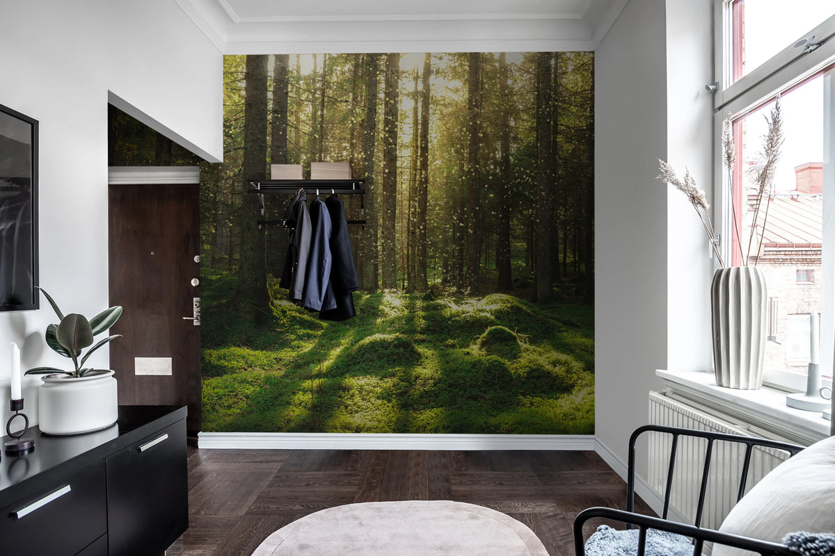Forest Bath Mural Wallpaper - room preview 02