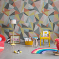 Retro Geometry Mural Wallpaper - room preview 02