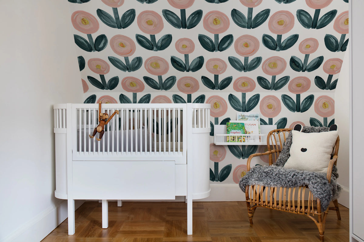 Flower Parade Mural Wallpaper - room preview 02