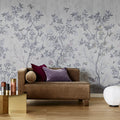 Chinoiserie Chic, Pearl Gray Mural Wallpaper - room preview 02