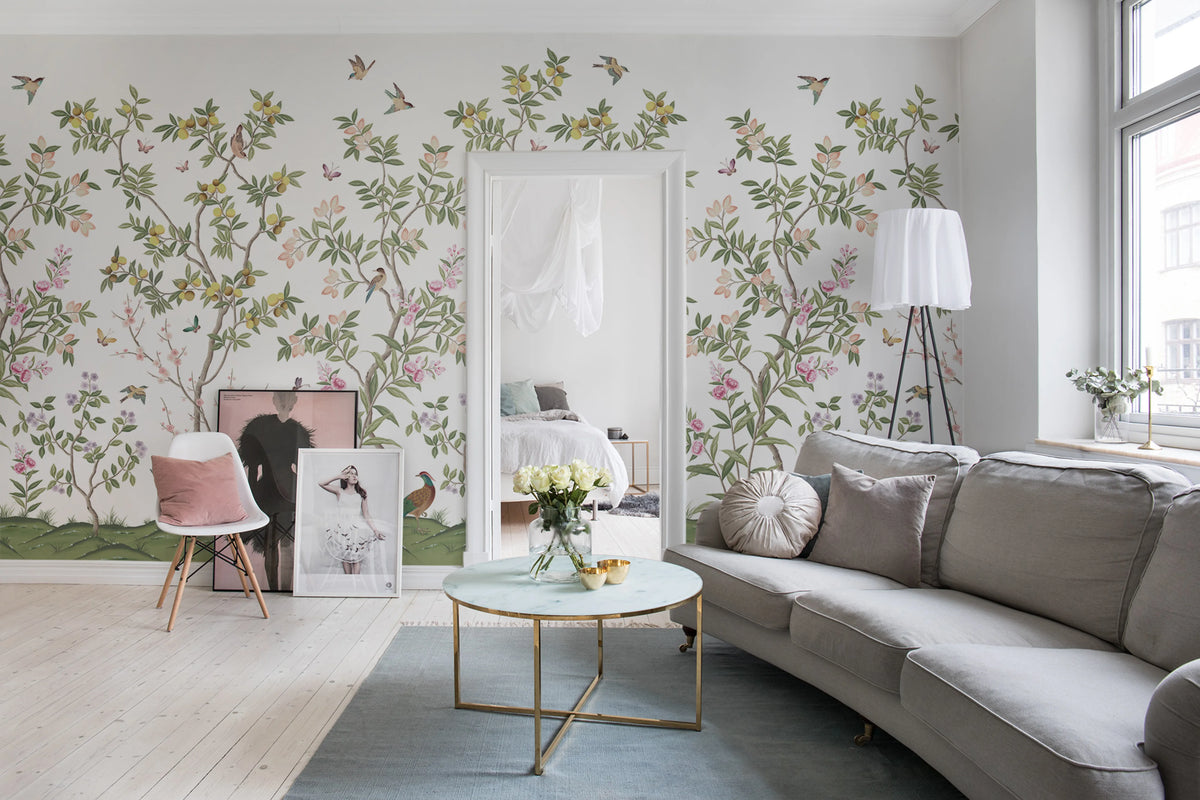 Chinoiserie Chic Mural Wallpaper - room preview 02