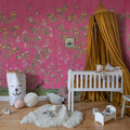 Chinoiserie Chic, Fuchsia Mural Wallpaper - room preview 02