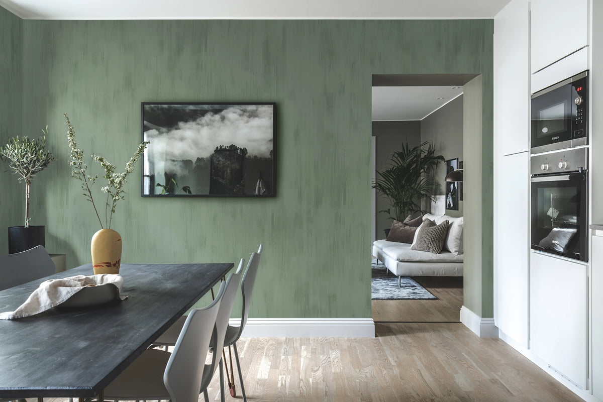Brushstrokes, Jade Mural Wallpaper - room preview 02