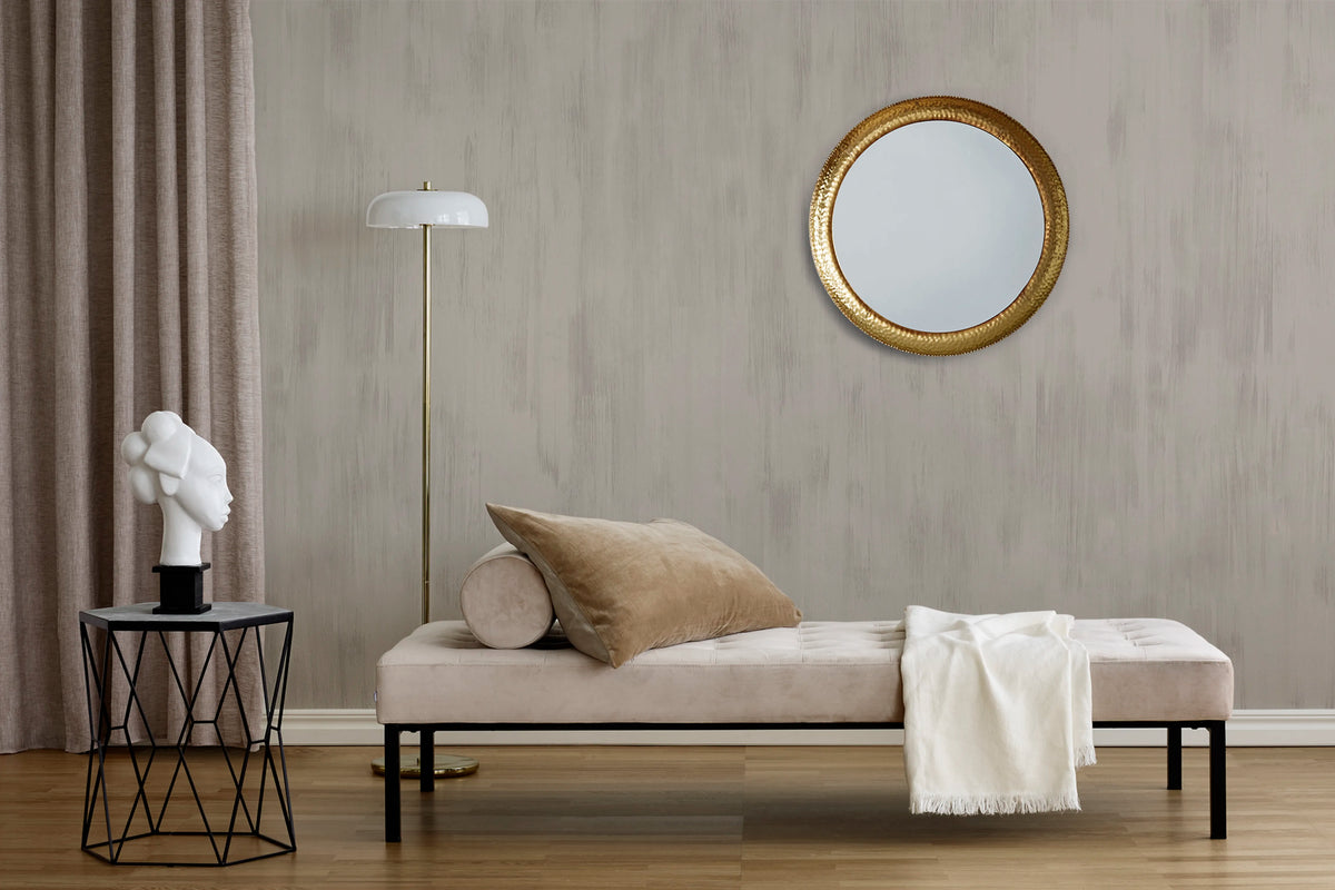 Brushstrokes, Powder Beige Mural Wallpaper - room preview 02