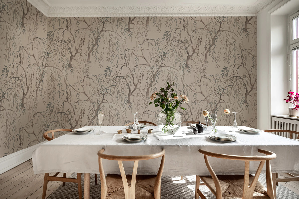 Weeping Willows Mural Wallpaper - room preview 02