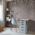 Lush Foliage, Rose Dust Mural Wallpaper - room preview 02
