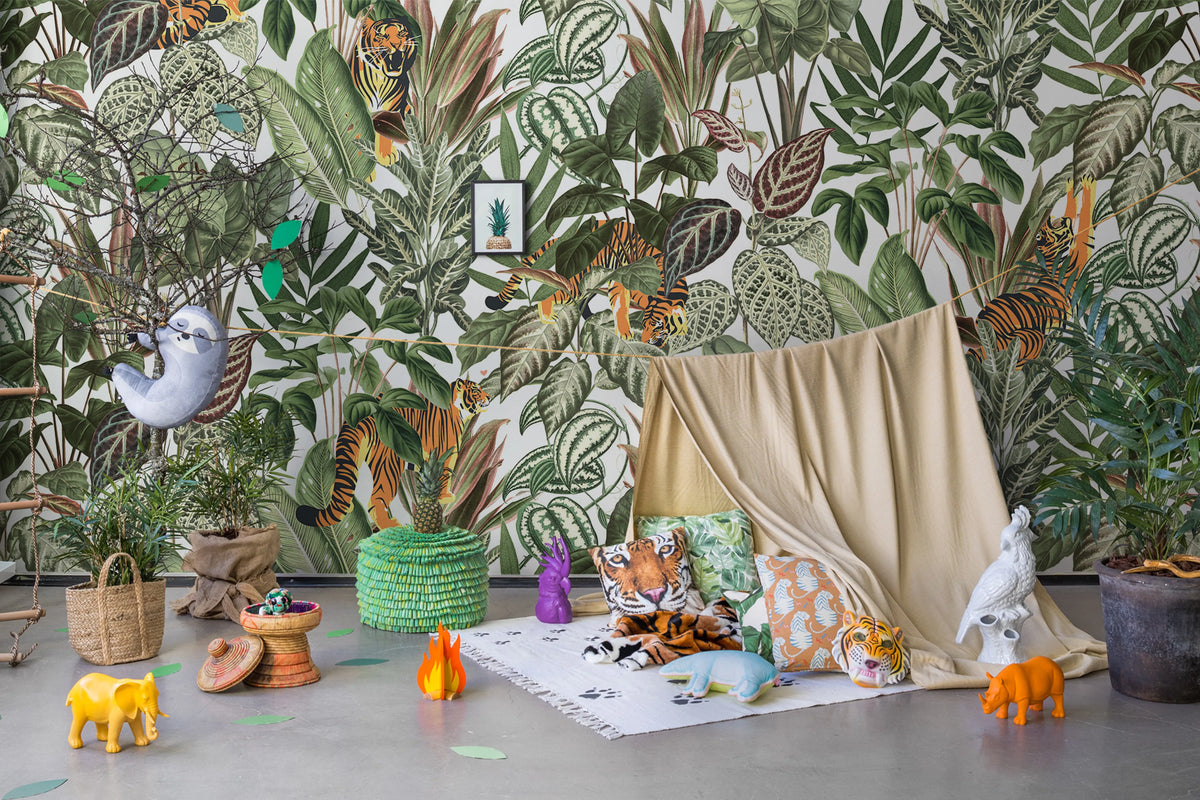 Mischievous Tigers Mural Wallpaper - room preview 02