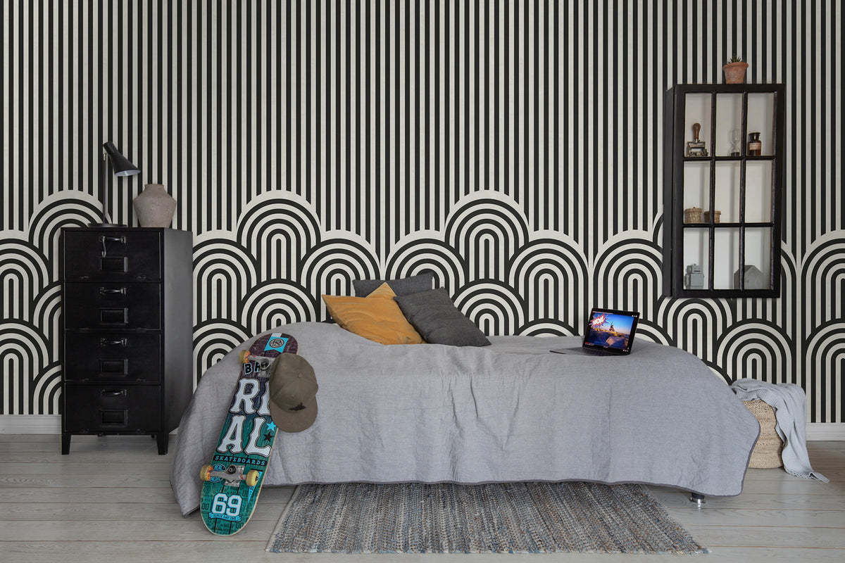 Hilltops, Graphic Mural Wallpaper - room preview 02