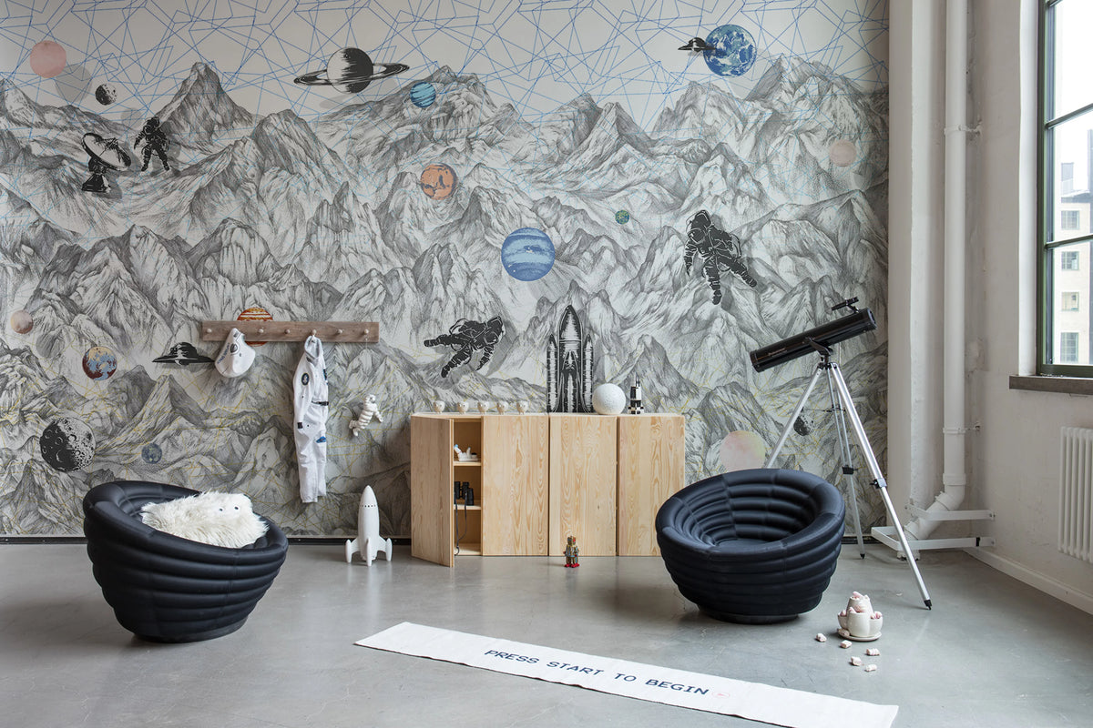 Moon Rock Mural Wallpaper - room preview 02