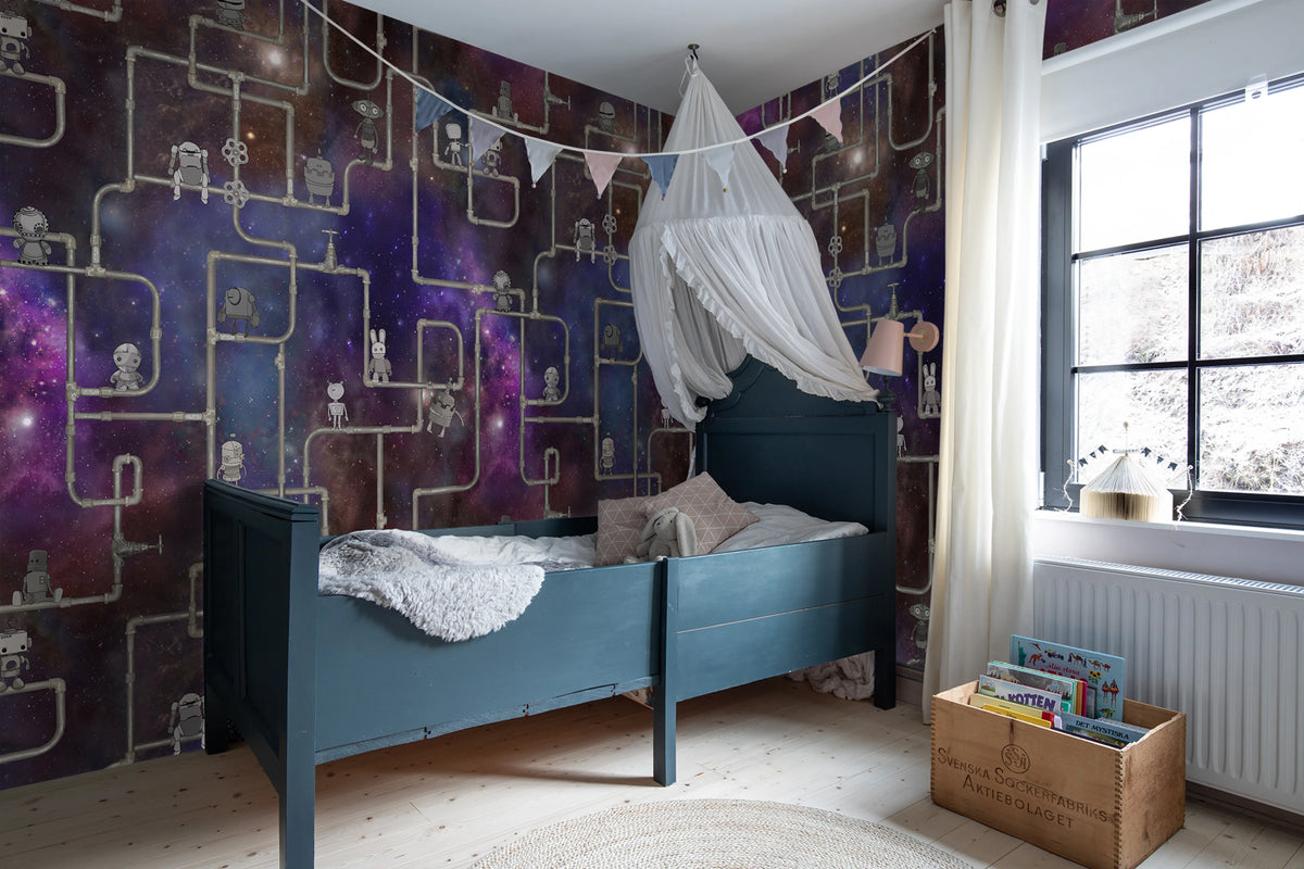 We are Robots, Stardust Mural Wallpaper - room preview 02