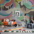 Dripping Rainbow Mural Wallpaper - room preview 02
