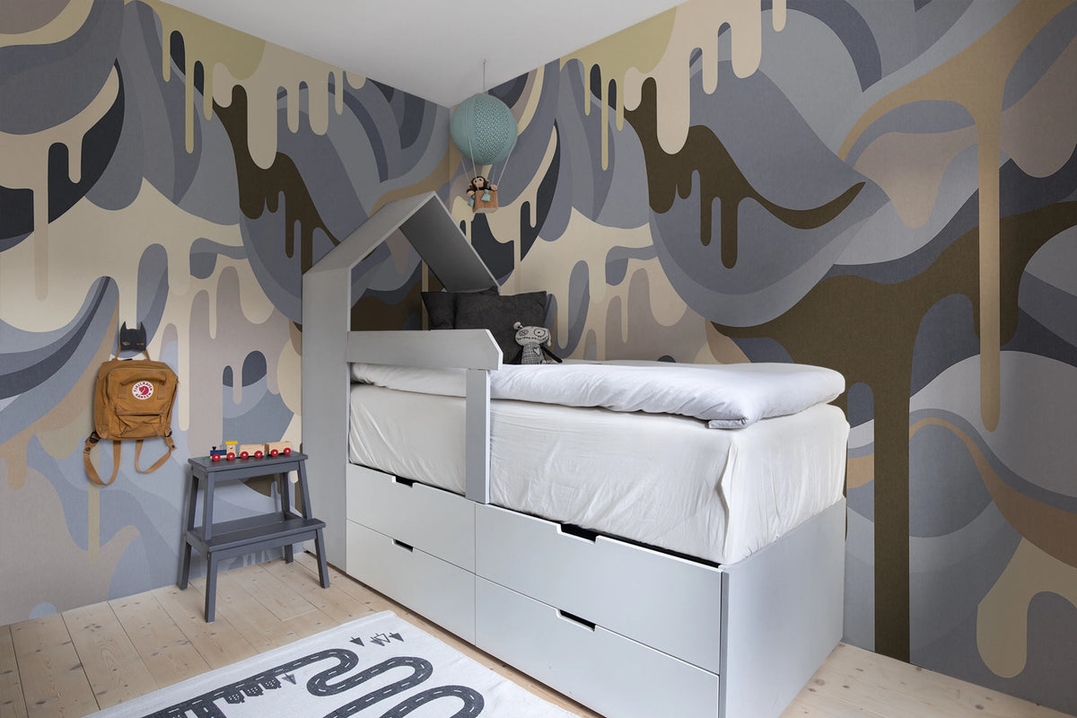 Dripping Rainbow, Beach Mural Wallpaper - room preview 02