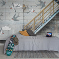 Stairway Graffiti, Swallow Mural Wallpaper - room preview 02