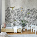 Dinosaur Mountain Mural Wallpaper - room preview 02