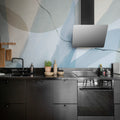 Asana, Ocean Blue Mural Wallpaper - room preview 02