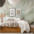Asana, Green Mural Wallpaper - room preview 02
