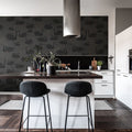 Cygne, Noir Mural Wallpaper - room preview 02